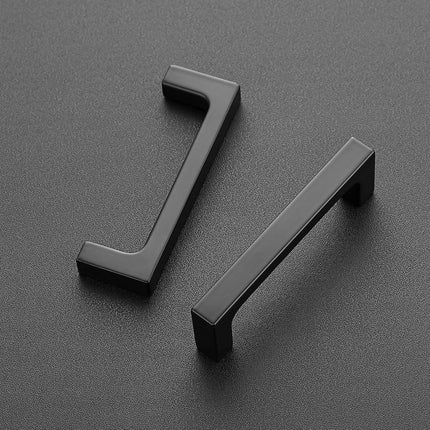 5 Pack 3 Inch Hole Centers Matte Black Cabinet Pulls Handles Solid Drawer Pulls Kitchen Hardware Flat Black Square Bar Drawer Handles