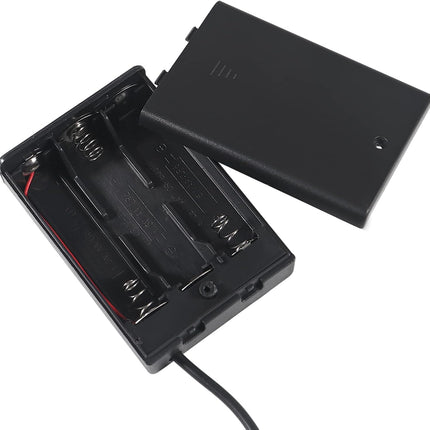 3Pcs 3 AA Battery Holder USB Female Socket 3 AA Battery Case Box Holder with Cover and On/Off Switch