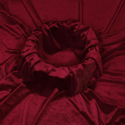 Burgundy Stretch Velvet Fabric 60 Inch Wide, 5 Yard Soft Stretchy Fabric for Sewing Clothes, Apparel, Costume, Crafts - 90% Polyester 10% Spandex