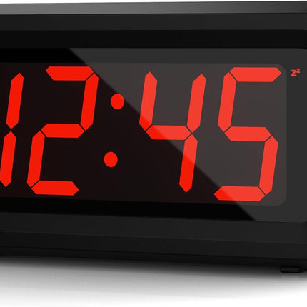 Alarm Clock, LED Digital Clock, Small Wall Clock, Battery Operated, Adjustable 3-Level Led Brightness, Dim Night Mode, 12/24Hr, Cordless, Constantly 1.2'' Digits Display for Bedroom/Travel,Easy to Set
