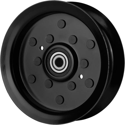 Flat Idler Pulley Compatible with Craftsman Husq a Riens Sears Pou LAN Riding Lawn Mower Tractor with 42" 46" 48" 54” Deck, Replace 197379, 196106