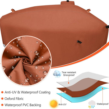Grill Cover for Camp Chef 24 Pellet Grills, Model DLX 24, Smokepro 24, Woodwind 24 Pro Pellet Grills, PG24, PG24LS, PG24S, PG24SE, PG24LTD, PG24XT, SG24, Smokepro DLX, Anti-Uv 600D, Brown