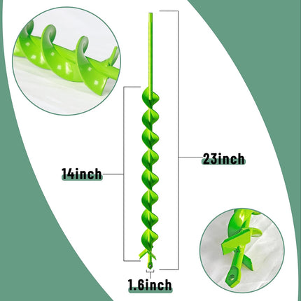 1.6" X 23" Auger Drill Bit for Planting Garden Auger Spiral Drill Bit Bulb Planter for Planting(Apple Green)