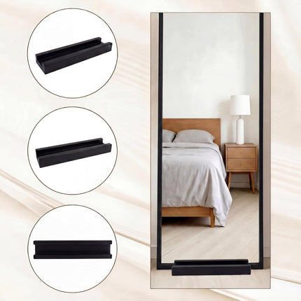 DSMKJT Solid Wood Large Floor Mirror Stand for Full Length Mirror with Stand- Anti-Slip, Suitable for Mirror Frames-Black