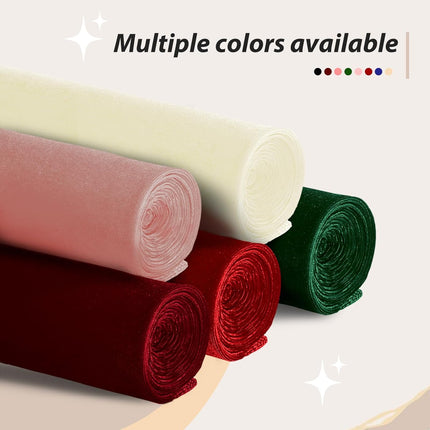 Burgundy Stretch Velvet Fabric 60 Inch Wide, 5 Yard Soft Stretchy Fabric for Sewing Clothes, Apparel, Costume, Crafts - 90% Polyester 10% Spandex