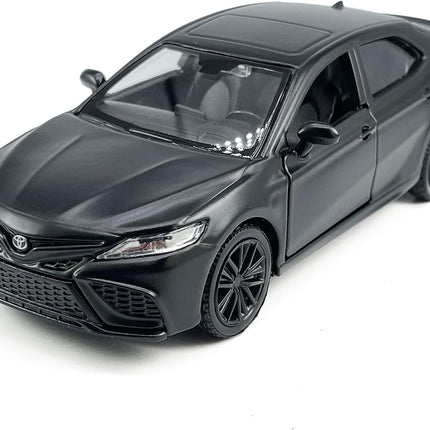Camry XSE 2022 Model Car 1/36 Scale Diecast Toy Cars Metal Alloy Children’S Die-Cast Vehicles, Pull Back Doors Open, Black Rim, Collection for Men, Kids Toys for Boys Gifts, Cake Topper