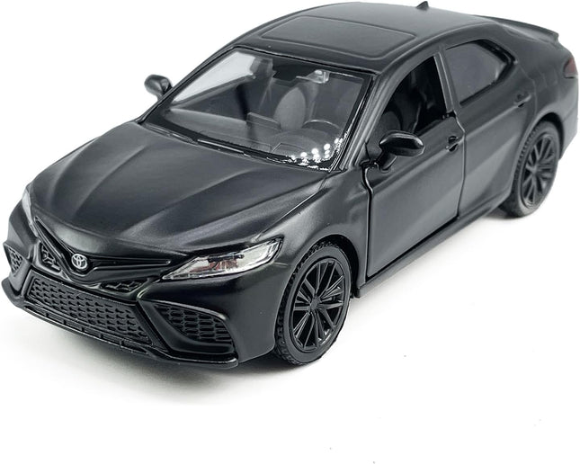 Camry XSE 2022 Model Car 1/36 Scale Diecast Toy Cars Metal Alloy Children’S Die-Cast Vehicles, Pull Back Doors Open, Black Rim, Collection for Men, Kids Toys for Boys Gifts, Cake Topper