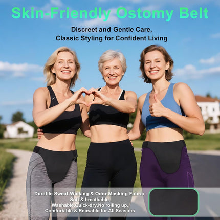 Ostomy Belts for Men and Women Adjustable Stealth Belt for Ostomy Bag Men Women Breathable Ostomy Colostomy Bag Covers for Women Colostomy Supplies