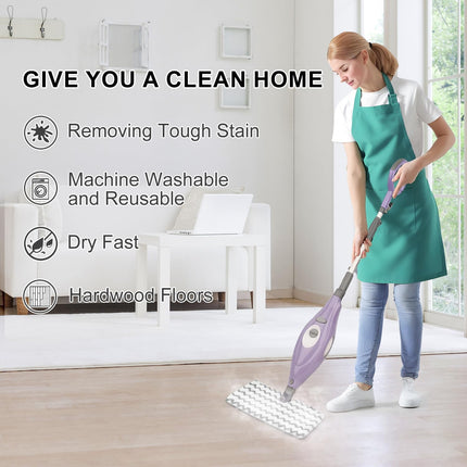6 Pack Steam Mop Replacement Pads for Shark S3500 Series Steam Mop S3501 S3601 S3550 S3901 SE450 S3801CO S3601D S2901 S2902 Steam Pocket Mop, Reusable Heavy Scrub Steam Mop Pads for Floor Cleaning