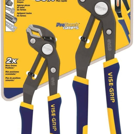 Tools Vise-Grip Groovelock Pliers Set, V-Jaw, 2 Piece, 2078709