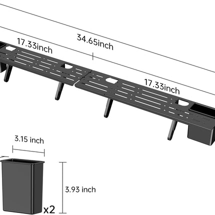 Adjustable Steel TV Top Shelf, Floating TV Stand, Universal Monitor Shelf for Soundbar, Game Console, Cable Box, Router Shelves (34.65 X 4.33 Inch)