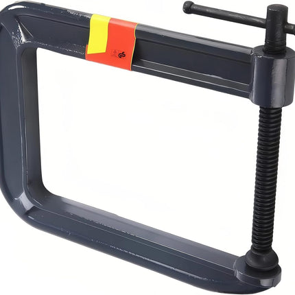 Heavy Duty Deep Throat U-Clamp G Type Woodworking Steel Deep Reach C-Clamp DIY Carpentry Clamping Device Jaw Opening DIY Carpentry Clamping Device (100,185Mm)