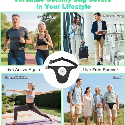 Ostomy Belts for Men and Women Adjustable Stealth Belt for Ostomy Bag Men Women Breathable Ostomy Colostomy Bag Covers for Women Colostomy Supplies