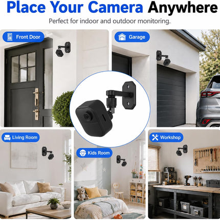 2Pack Adhesive Wall Mount Adjustable Security Wall Mount Bracket for Blink Outdoor 4 (4Th Gen) / (3Rd Gen), Blink XT / XT2, Blink Mini, Perfect View Angle for Your Blink Surveillance Camera