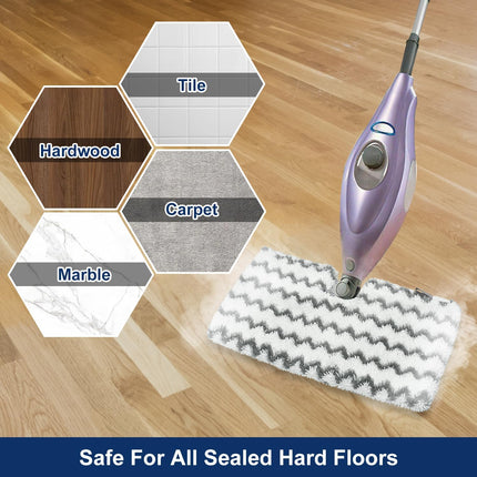 6 Pack Steam Mop Replacement Pads for Shark S3500 Series Steam Mop S3501 S3601 S3550 S3901 SE450 S3801CO S3601D S2901 S2902 Steam Pocket Mop, Reusable Heavy Scrub Steam Mop Pads for Floor Cleaning