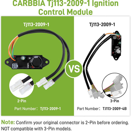 TJ113-2009-1 2 Pin Ignition Control Module Compatible with Predator Harbor Freight 3500 Inverter Generator