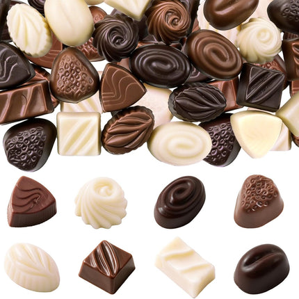 30 Pcs Fake Chocolate Artificial Food Realistic Mixed Color Chocolate Models Bulk Faux Dessert