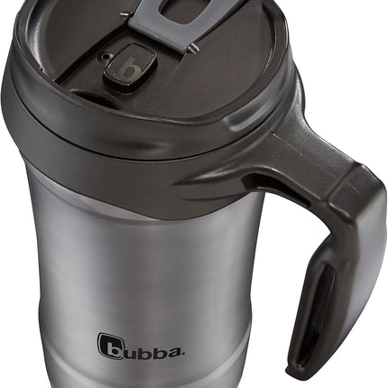 HERO Vacuum-Insulated Stainless Steel Travel Mug with Handle, 18 Oz, Gunmetal