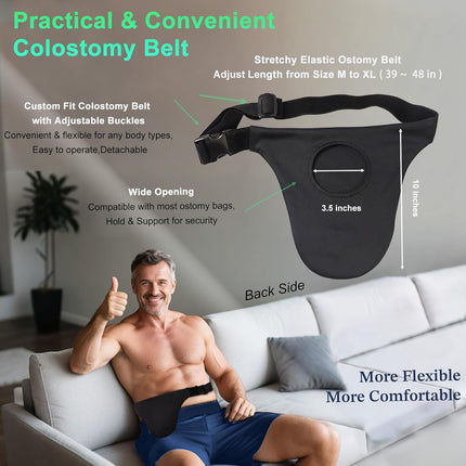 Ostomy Belts for Men and Women Adjustable Stealth Belt for Ostomy Bag Men Women Breathable Ostomy Colostomy Bag Covers for Women Colostomy Supplies