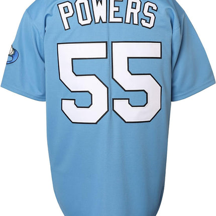 Kenny Powers Baseball Jersey #55 Myrtle Beach Mermen Stitched Men Movie Baseball Jersey Blue Green S-3XL