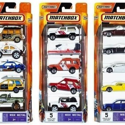 Matchbox Set of 15 Toy Cars and Trucks with 3 Themed 5-Packs of 1:64 Scale Die-Cast Vehicles (Styles Will Vary) Bundle