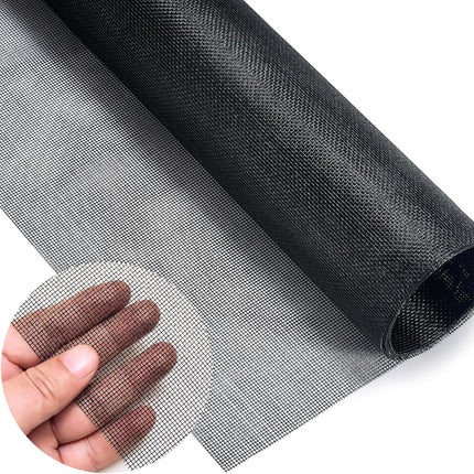 OVISEEN Insect Mesh, Fiberglass Window Screen Mesh 47 X 98 Inches Fly Screen Adjustable Mesh Replacement, Flies Mosquitoes Bugs Net for Windows Doors Patio (Black)