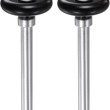 2Pcs 1.8" Nylon Garage Door Rollers for 2" Garage Track, 4.25" Stem Standard Rollers, Black
