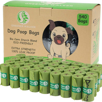 Poop Bags for Dog Waste-540 Bags,Extra Thick Strong 100% Leak Proof Dog Waste Bags (Green)