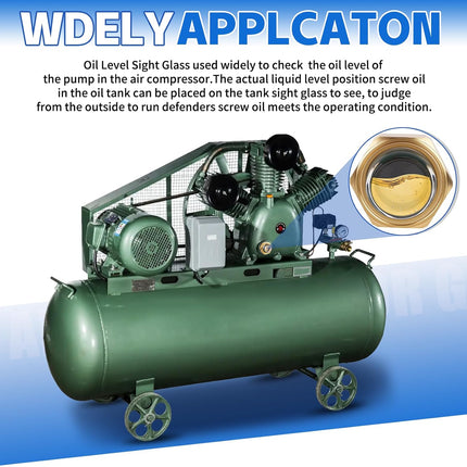 3/4 NPT Air Compressor Oil Sight Glass, Male Hex Head Compresssor Oil Sight Glass, Heavy Duty Solid Brass Oil Sight Glass Liquid Level Gauge Oil Indicator Window for Air Compressor Gearbox Tank