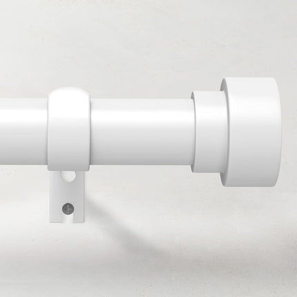 Curtain Rods for Windows 72 to 144, 1 Inch Adjustable White Extra Long Heavy Duty Curtain Rod for Patio Bedroom, Modern Style Indoor Outdoor Window Drapery Rods with End Caps, Size 32" - 150"
