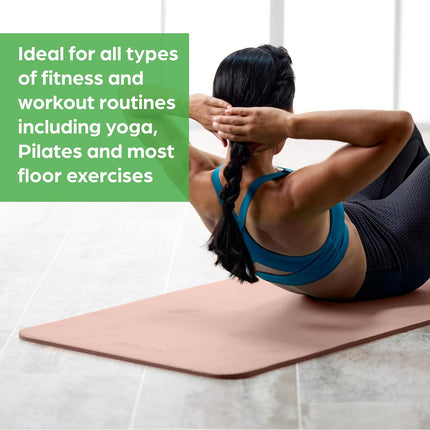 Gaiam Yoga Mat, Pilates & Exercise Mat, Thick Mat 2/5" (10Mm) Workout Mat with Easy-Cinch Carrying Strap for Home & Gym Workouts