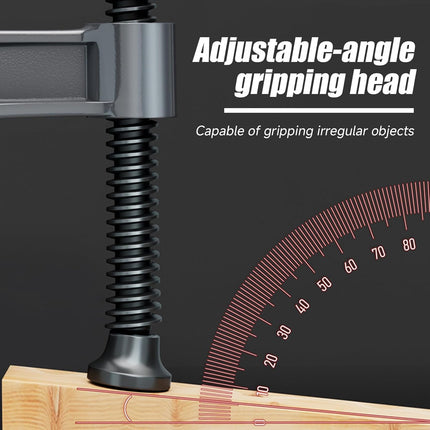 Heavy Duty Deep Throat U-Clamp G Type Woodworking Steel Deep Reach C-Clamp DIY Carpentry Clamping Device Jaw Opening DIY Carpentry Clamping Device (100,185Mm)