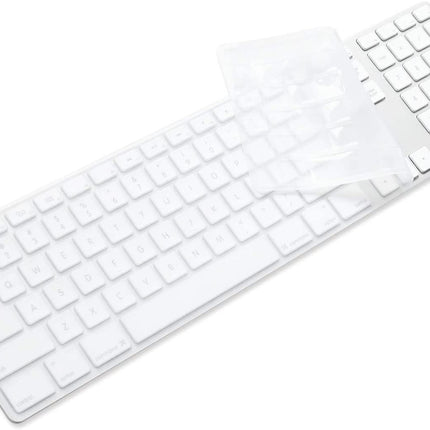 Keyboard Cover Skin for Apple Wired USB Keyboard with Numeric Keypad (A1243, Model MB110LL/B, NOT FIT Magic Keyboard) Ultra Thin Silicone Full Size Protector (Item Folded in Package)