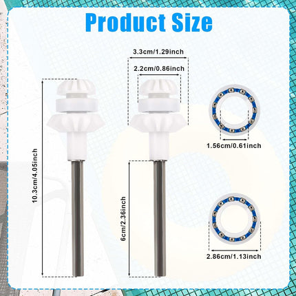 2 Packs Pool Cleaner Parts for MX8 MX8EL MX6 MX6EL Elite, Pool Cleaner Drive Shaft Tune-Up Accessories Assembly Pool Cleaner Replacement Parts for Zodiac, with Pool Engine Wheel Bearing