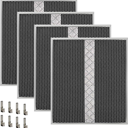 4 Pack S97020466 (HPF30) Range Hood Filter Replacement Compatible with Broan Non-Ducted Range Hood, HPF30 Charcoal Filter, 14.62" X 12.88" X 0.18"