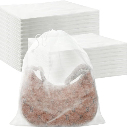 100 Pcs Dust Bags for Purses Storage Bags for Handbags Non Woven Fabric Handbags Storage, Shoe Travel Package for Packing, Home Closet Organizer Dust Cover (15.7Inx19.7In)
