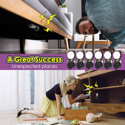 6 Pcs Cricket Noise Maker Prank, Annoyatron Cricket Chirping Pranks Stuff Kit Gifts for Adults, the Annoying Neighbors Present, 16 Sounds Beeping Hidden for Party, Office, Home, School, Car