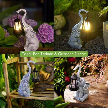 Elephant Statue for Garden Decor with Gift Appeal - Ideal Gifts for Women, Mom or Birthdays, Beautifully Crafted Outdoor & Home Decor to Wow Your Guests (11" Elephant)