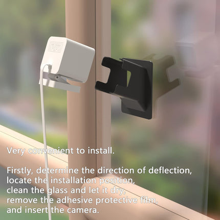 Angled Window Mount Compatible with Wyze Cam V4 Cam V3, 20 Degrees Tilt ( Up/Down/Left/Right ), through Window Use Cam V3 V4 , Turn Wyze Camera into a Window Camera for Outdoor Monitoring