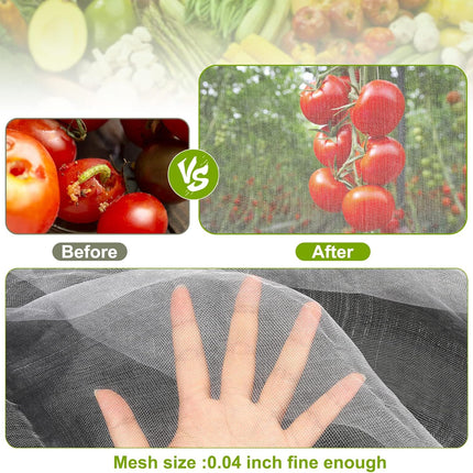 Garden Netting, 2 Pack 10X33Ft Ultra Fine Mesh Netting Pest Barrier Protection Bird Mosquito Net Plants Cover for Vegetables Fruits Flowers Crops Greenhouse Row Cover Raised Bed Patio