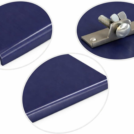 Blue Steel Walking Edger Concrete Edging Tool 9 In. X 10 In. with 3/8 In. Radius and 1/2 In. Depth Two-Way Flatwork Sidewalk Slab Finishing Edger - Handle Sold Separately