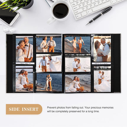Linen Hardcover Photo Album 4X6 600 Photos Large Capacity for Family Wedding Anniversary Baby Vacation (Gray, 600 Pockets)