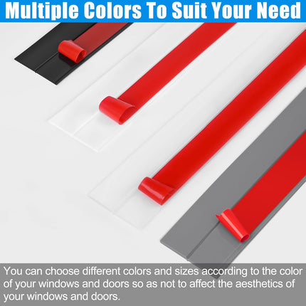 Draft Seal Tape for Doors and Windows 3 in X 20 Ft Silicone Weather Stripping Extra Thick 2Mm Door Seal Strip with Strong Adhesive Draft Insulation Stopper Side Seal - White