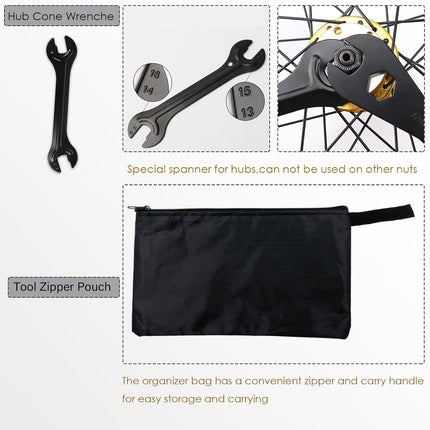 Bike Tool Kit,8 Professional Bicycle Repair Tools for Mountain Bike with 3-In-1 Cassette Remover Wrench Crank Puller Extractor Bottom Bracket Freewheel Remover Link Pliers Chain Breaker (8Pcs-Black)