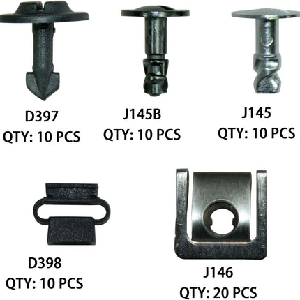 60Pcs Engine Undertray Cover Clips Bottom Metal Screw Bolt Kit for Audi VW