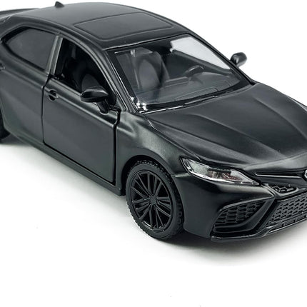 Camry XSE 2022 Model Car 1/36 Scale Diecast Toy Cars Metal Alloy Children’S Die-Cast Vehicles, Pull Back Doors Open, Black Rim, Collection for Men, Kids Toys for Boys Gifts, Cake Topper