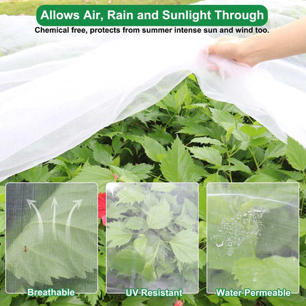 10 X 50 FT Garden Mesh Netting, Ultra Fine Plant Netting Covers, Garden Netting for Raised Beds Vegetables, Fruit Tree Netting for Blueberry Bushes Barrier Screen Protection Net Cover