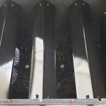 Grill Replacement Parts for Char Griller Chargriller 5050 5650 3001 Grills, Porcelain Steel Heat Plate, Heat Shield, Flame Shield, Burner Cover, Flavor Bars Replacement for Chargriller, King Griller