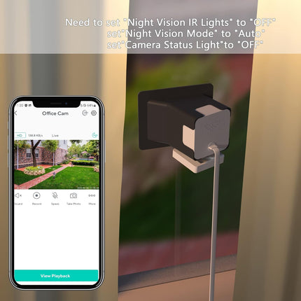 Angled Window Mount Compatible with Wyze Cam V4 Cam V3, 20 Degrees Tilt ( Up/Down/Left/Right ), through Window Use Cam V3 V4 , Turn Wyze Camera into a Window Camera for Outdoor Monitoring
