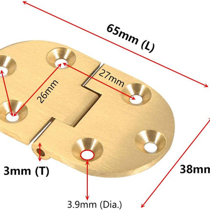 90 Degree Solid Brass Butler Tray Hinges (2Pcs) Flip Top Hinge with Screws for Folding Tables/Sewing Machine Table, Folding Hinges Furniture Accessories